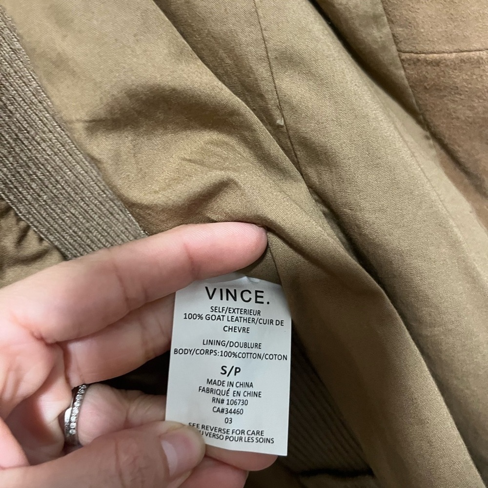 Vince Tan/Rust Suede Jacket Size S - Picture 2 of 9